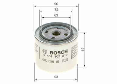 Eļļas filtrs BOSCH 0 451 103 219 5