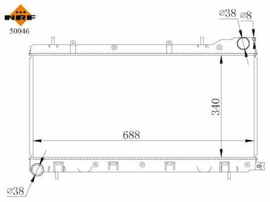 Radiators, Motora dzesēšanas sistēma NRF 50046 5