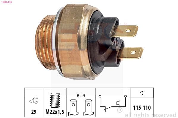 Termoslēdzis, Radiatora ventilators EPS 1.850.135 1