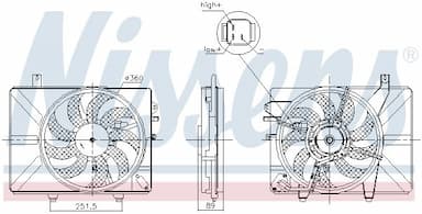 Ventilators, Motora dzesēšanas sistēma NISSENS 850052 6