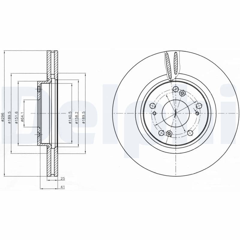 Bremžu diski DELPHI BG4224 1