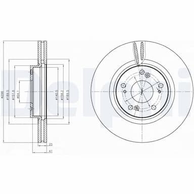 Bremžu diski DELPHI BG4224 1