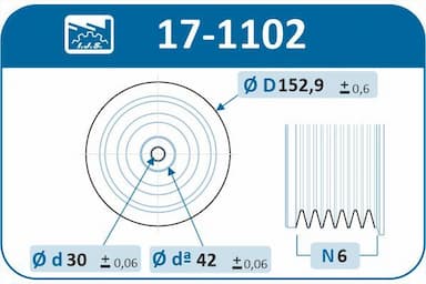 Piedziņas skriemelis, Kloķvārpsta IJS GROUP 17-1102 2