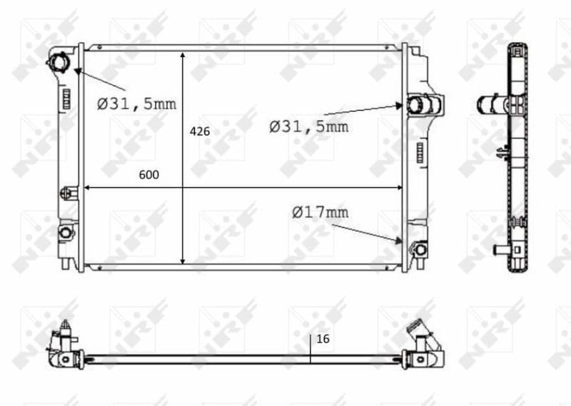 Radiators, Motora dzesēšanas sistēma NRF 58382 1