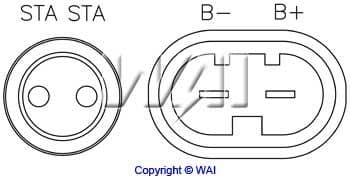 Ģeneratora sprieguma regulators WAI H2304 2