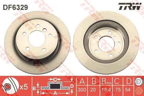 Bremžu diski TRW DF6329 1