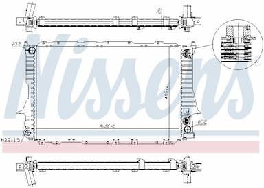 Radiators, Motora dzesēšanas sistēma NISSENS 60476 5