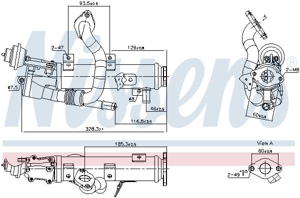 Radiators, Izplūdes gāzu recirkulācija NISSENS 989448 1