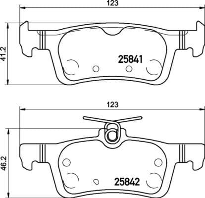 Bremžu uzliku kompl., Disku bremzes BREMBO P 24 204 1