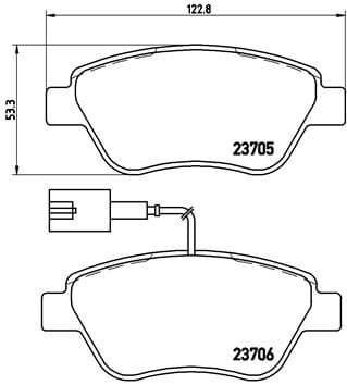 Bremžu uzliku kompl., Disku bremzes BREMBO P 23 085 1