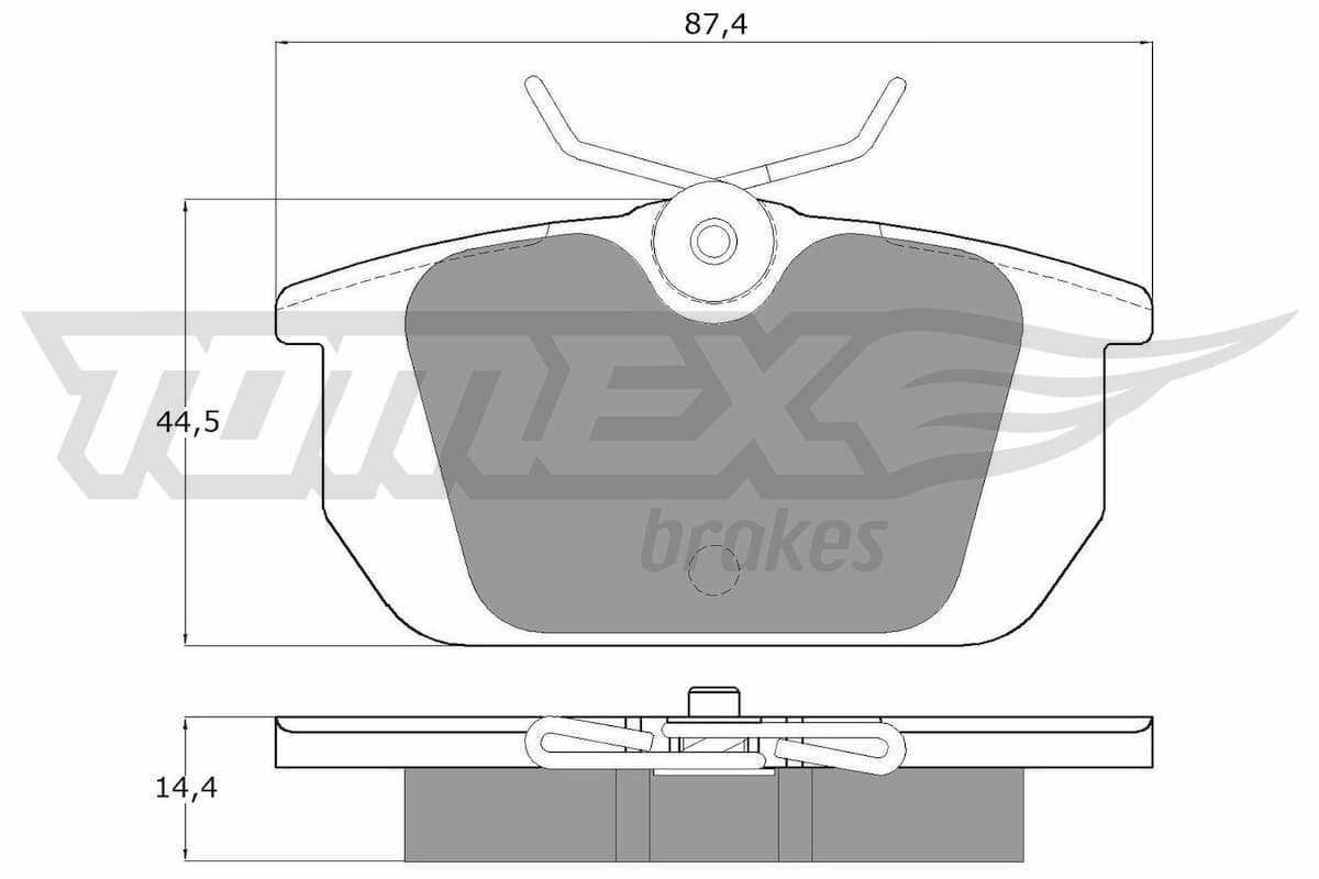 Bremžu uzliku kompl., Disku bremzes TOMEX Brakes TX 12-01 1