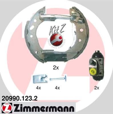 Bremžu loku komplekts ZIMMERMANN 20990.123.2 1