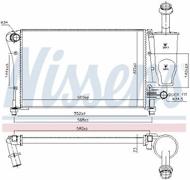 Radiators, Motora dzesēšanas sistēma NISSENS 617853 5