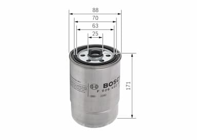 Degvielas filtrs BOSCH F 026 402 013 5