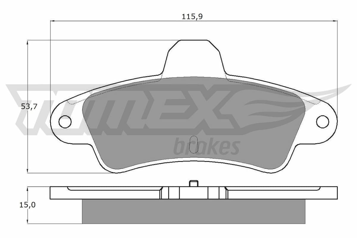 Bremžu uzliku kompl., Disku bremzes TOMEX Brakes TX 11-20 1