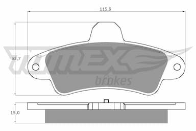 Bremžu uzliku kompl., Disku bremzes TOMEX Brakes TX 11-20 1