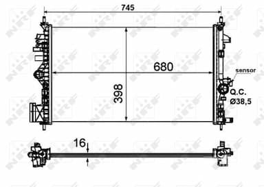 Radiators, Motora dzesēšanas sistēma NRF 53773 1