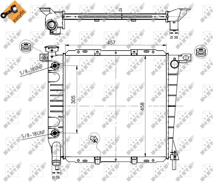 Radiators, Motora dzesēšanas sistēma NRF 50379 1