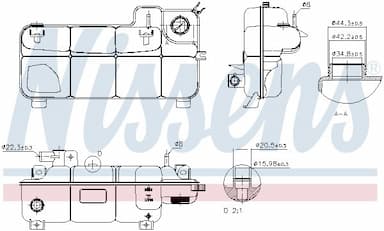 Kompensācijas tvertne, Dzesēšanas šķidrums NISSENS 996077 6