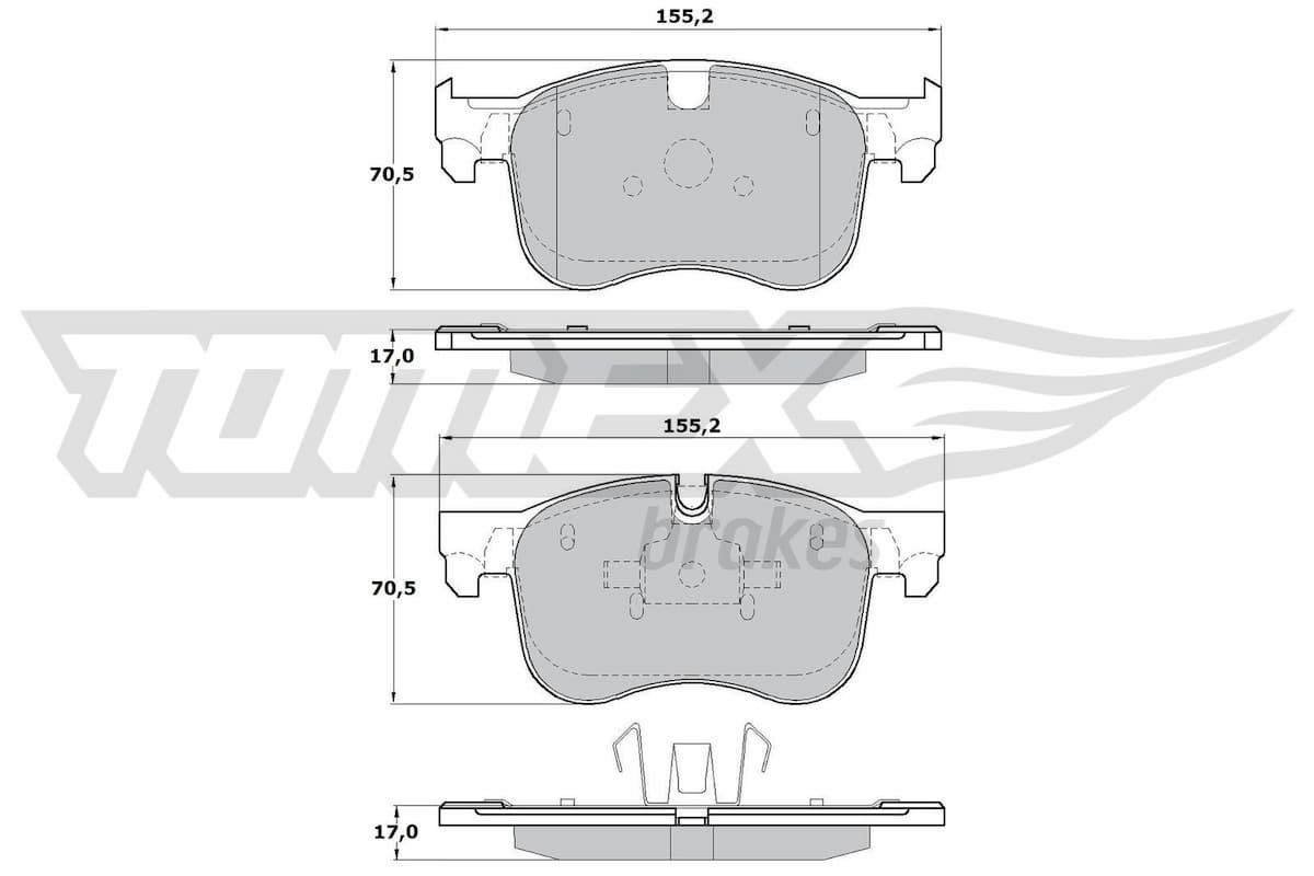 Bremžu uzliku kompl., Disku bremzes TOMEX Brakes TX 17-29 1