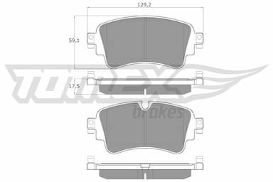 Bremžu uzliku kompl., Disku bremzes TOMEX Brakes TX 18-23 1