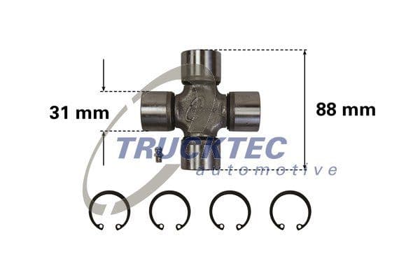 Šarnīrs, Garenvārpsta TRUCKTEC AUTOMOTIVE 02.34.012 1