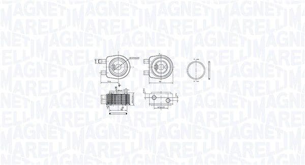 Eļļas radiators, Motoreļļa MAGNETI MARELLI 350300001900 1