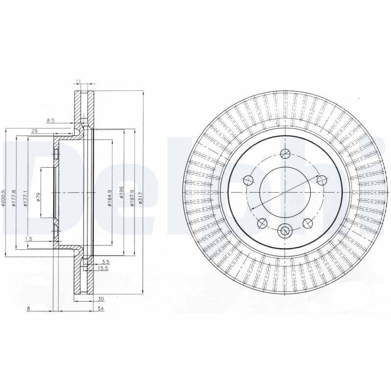 Bremžu diski DELPHI BG9006C 1