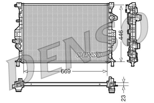 Radiators, Motora dzesēšanas sistēma DENSO DRM10077 1