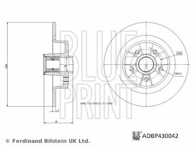 Bremžu diski BLUE PRINT ADBP430042 3