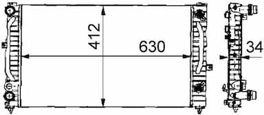 Radiators, Motora dzesēšanas sistēma MAHLE CR 132 000S 2