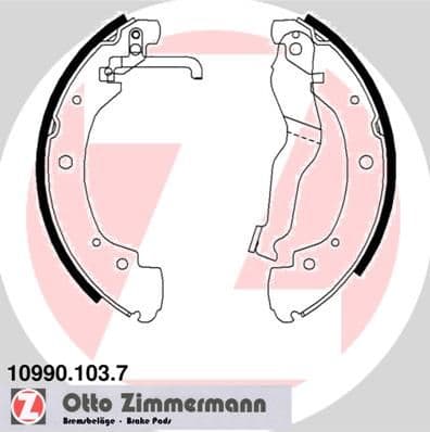 Bremžu loku komplekts ZIMMERMANN 10990.103.7 1