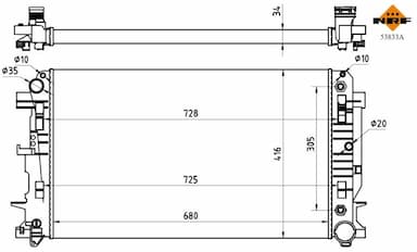 Radiators, Motora dzesēšanas sistēma NRF 53833A 1