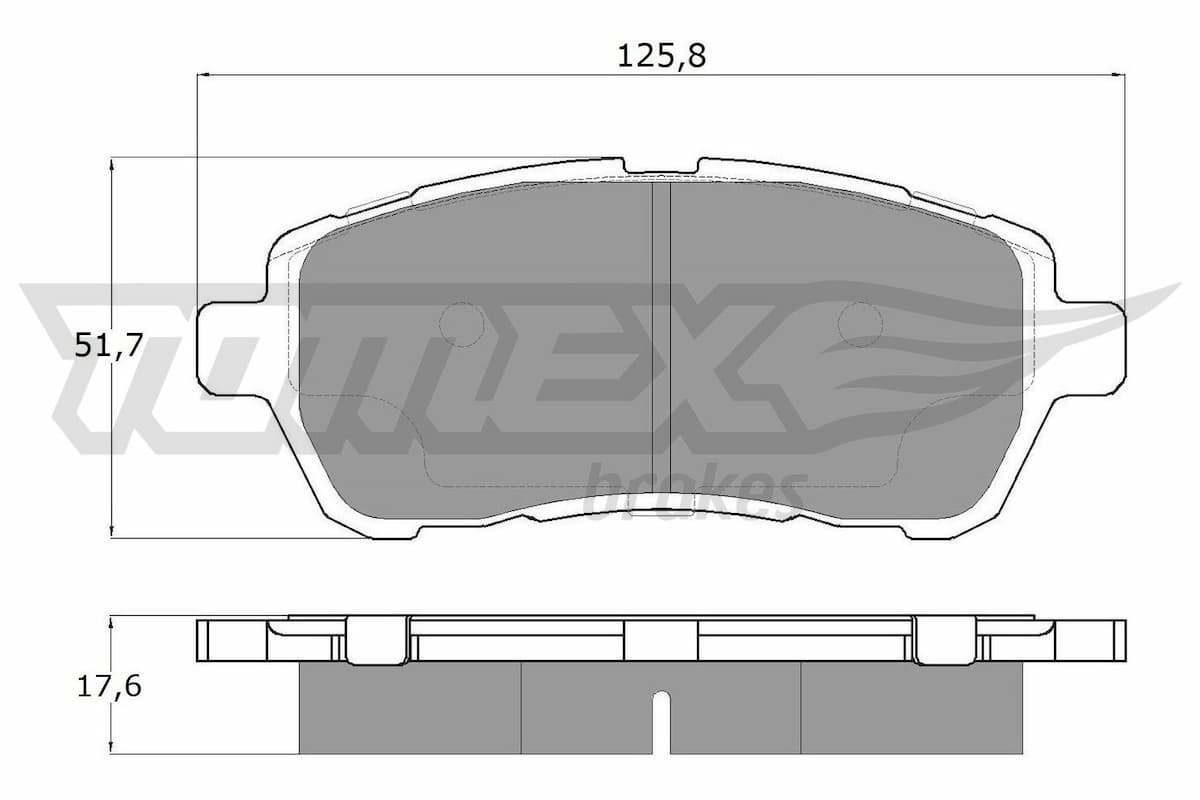 Bremžu uzliku kompl., Disku bremzes TOMEX Brakes TX 17-95 1