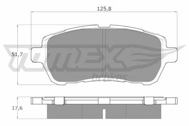 Bremžu uzliku kompl., Disku bremzes TOMEX Brakes TX 17-95 1