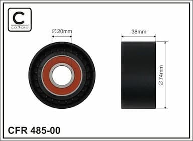 Spriegotājrullītis, Ķīļrievu siksna CAFFARO 485-00 1