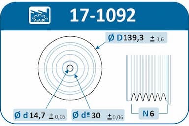 Piedziņas skriemelis, Kloķvārpsta IJS GROUP 17-1092 2