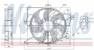 Ventilators, Motora dzesēšanas sistēma NISSENS 85898 6