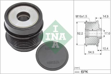 Ģeneratora brīvgaitas mehānisms Schaeffler INA 535 0342 10 1