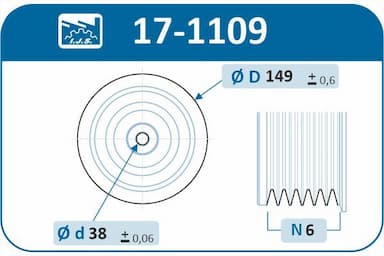 Piedziņas skriemelis, Kloķvārpsta IJS GROUP 17-1109 2