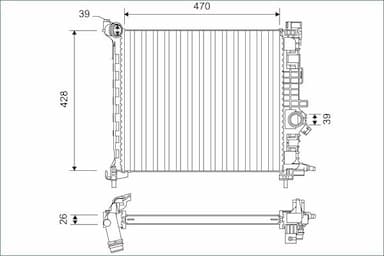 Radiators, Motora dzesēšanas sistēma VALEO 701166 1