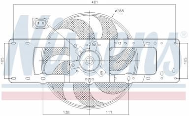 Ventilators, Motora dzesēšanas sistēma NISSENS 85499 6