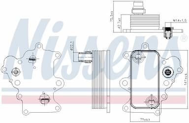 Eļļas radiators, Motoreļļa NISSENS 90885 7