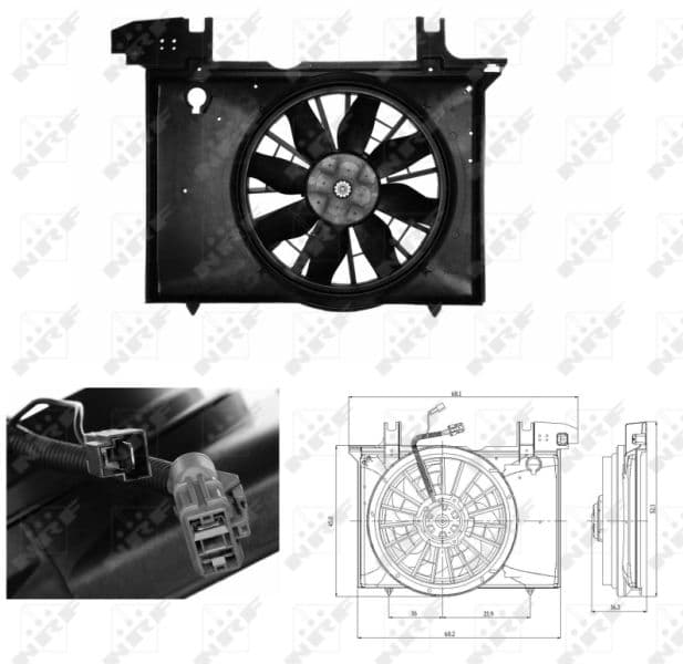 Ventilators, Motora dzesēšanas sistēma NRF 47703 1