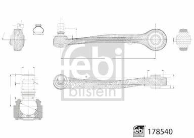 Neatkarīgās balstiekārtas svira, Riteņa piekare FEBI BILSTEIN 178540 2