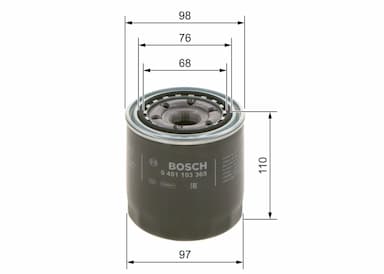 Eļļas filtrs BOSCH 0 451 103 365 5