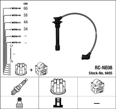 Augstsprieguma vadu komplekts NGK 9405 1