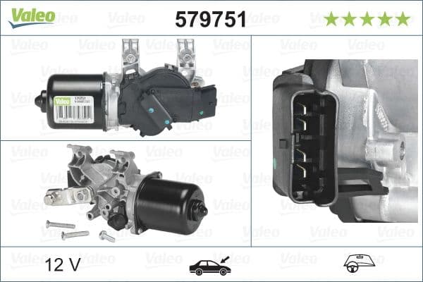 Stikla tīrītāju motors VALEO 579751 1