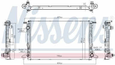 Radiators, Motora dzesēšanas sistēma NISSENS 606578 2