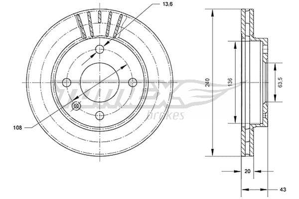 Bremžu diski TOMEX Brakes TX 70-40 1